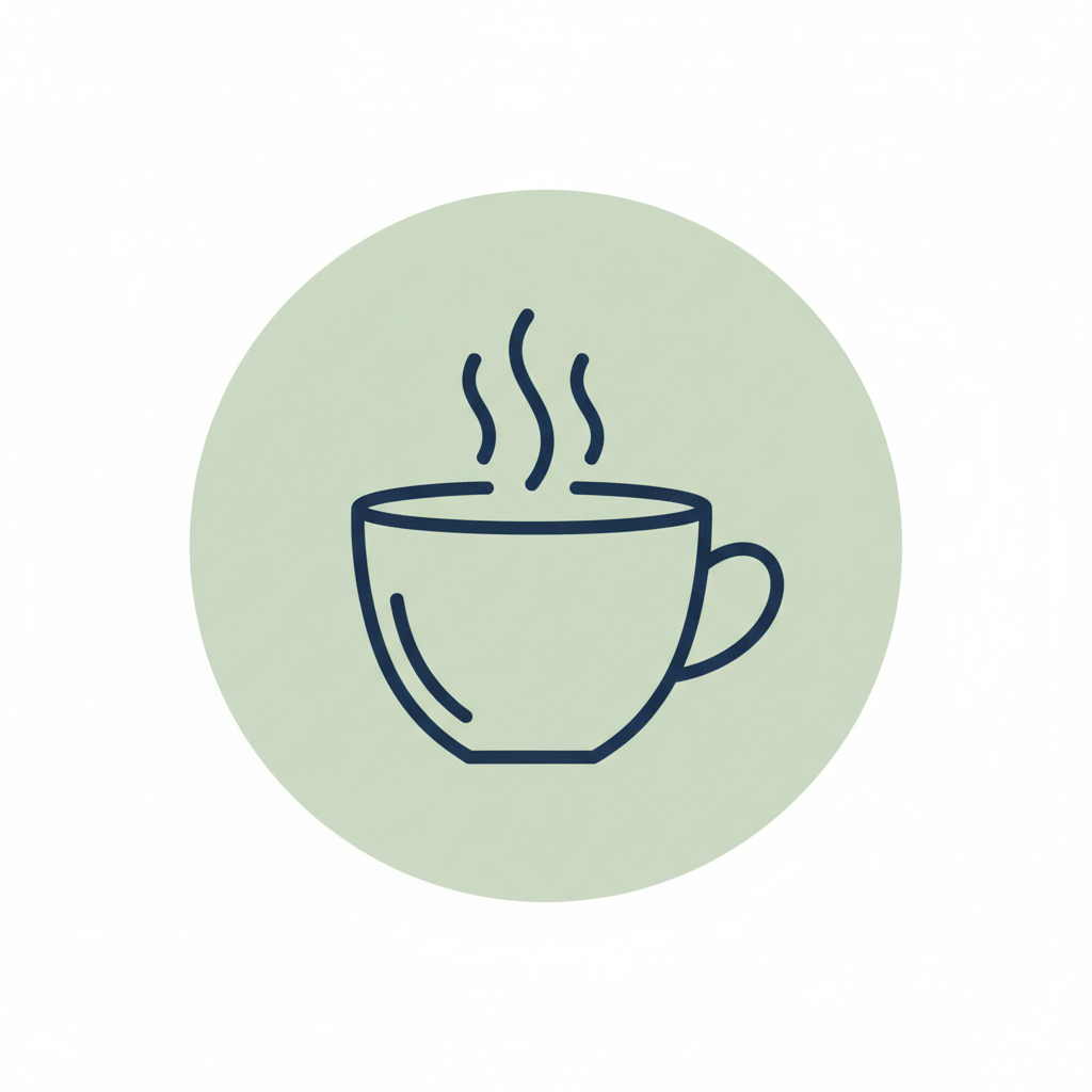 Illustration of a coffee cup with steam